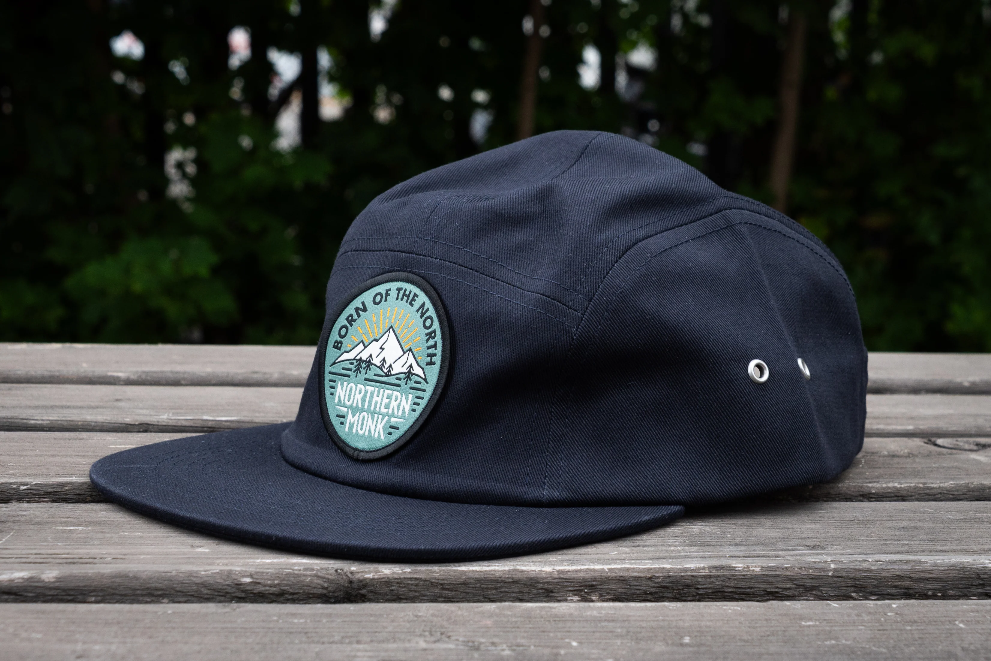 NAVY PANEL CAP WITH CIRCLE PATCH - Image 2