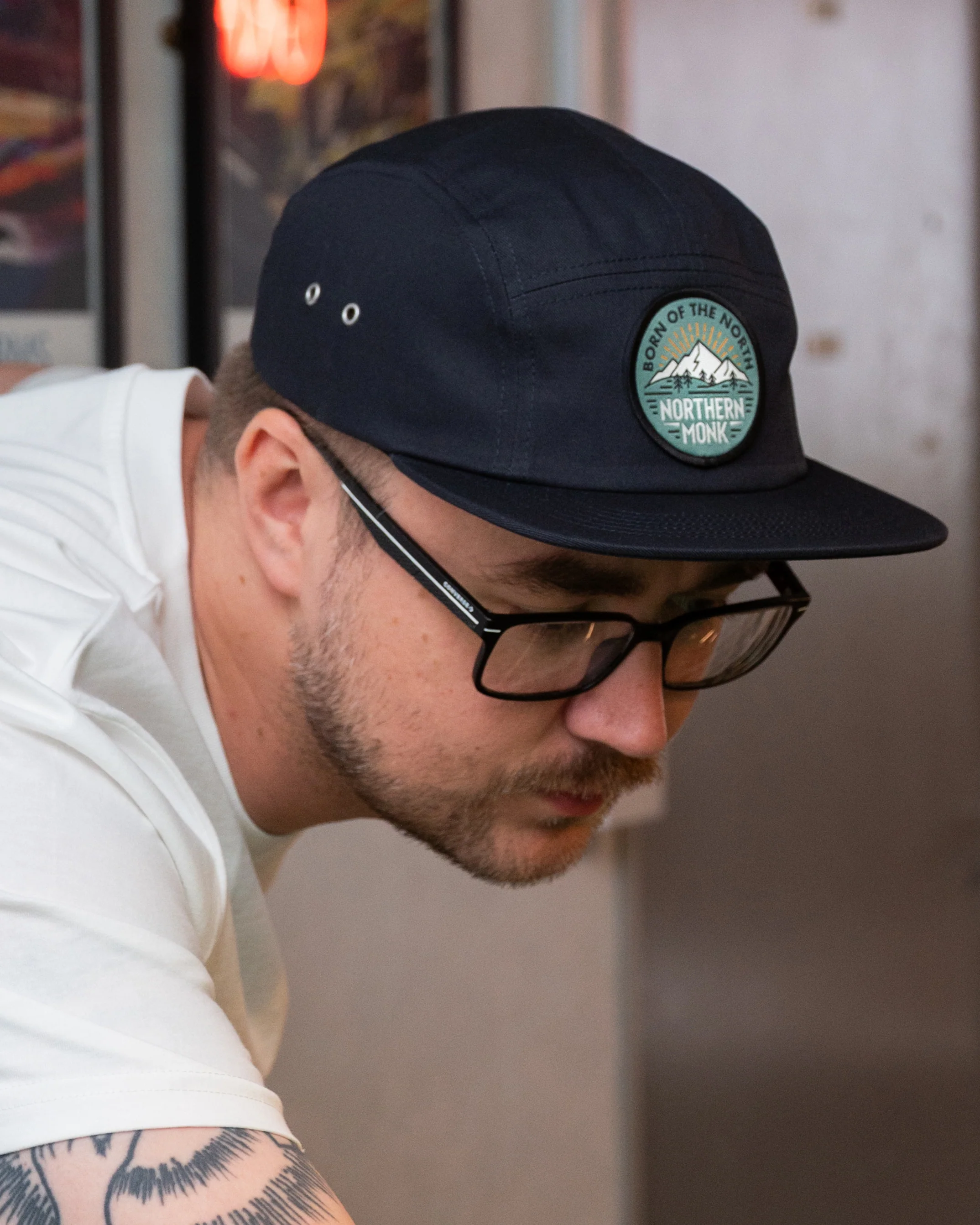 NAVY PANEL CAP WITH CIRCLE PATCH - Image 3
